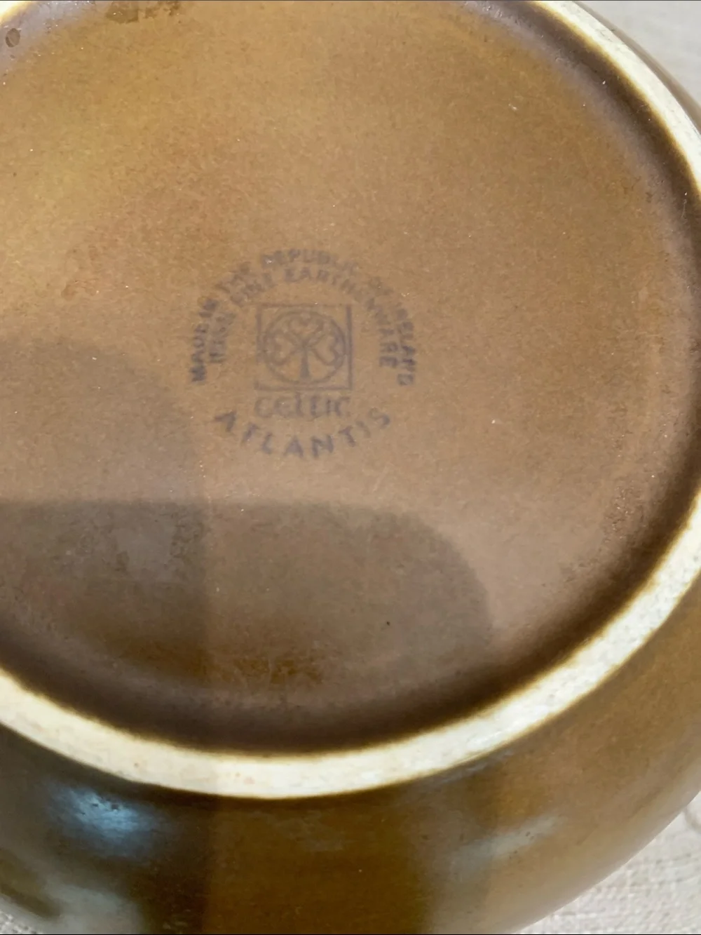 Covered Pottery Casserole Dish. Celtic Atlantis